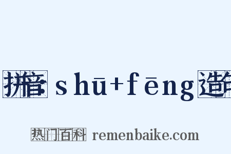 拼音：shū+fēng造句是什么意思的图片